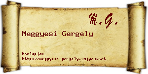 Meggyesi Gergely névjegykártya